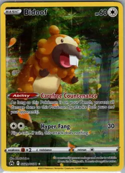 Bidoof GG29/GG70 SWSH: Crown Zenith: Galarian Gallery - Pokemon Card - NM - Image 1