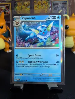 Vaporeon 134/165 Sv: Scarlet & Violet 151 Reverse Holo Pokemon TCG. - Image 1