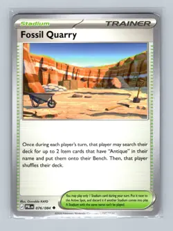 Pokemon TCG - Pitch Black - Fossil Quarry (Base Common) - 076/084 - Image 1