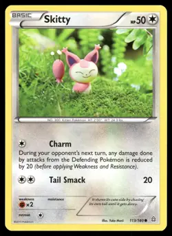 Skitty 113/160 Common Primal Clash Pokemon Lightly Played - Image 1