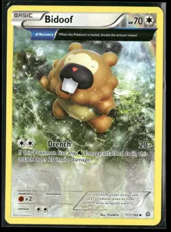 Bidoof 117/160 Uncommon Primal Clash Pokemon Lightly Played - Image 1