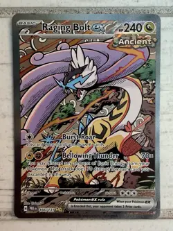 2025 Pokemon Prismatic Evolutions Special Illustration Rare #166 Raging Bolt!! - Image 1
