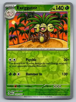 Exeggutor 103/165 Uncommon 151 Pokemon Reverse Holo Near Mint - Image 1