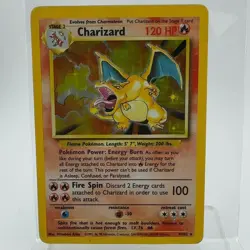 Pokemon TCG Base Set Charizard #4 Holo ENG Damaged - Image 5