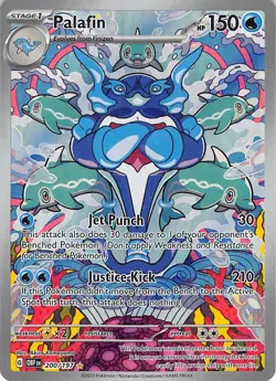 Palafin 200/197 Illustration Rare Obsidian Flames Pokemon Near Mint - Image 1