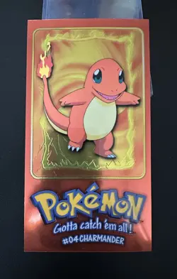 Pokemon Topps TV Animation Charmander #4 Chrome Jumbo Box Topper NM - Image 1