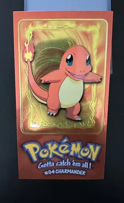 Pokemon Topps TV Animation Charmander #4 Chrome Jumbo Box Topper NM - Image 2