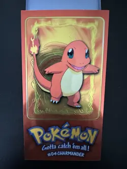Pokemon Topps TV Animation Charmander #4 Chrome Jumbo Box Topper NM - Image 3