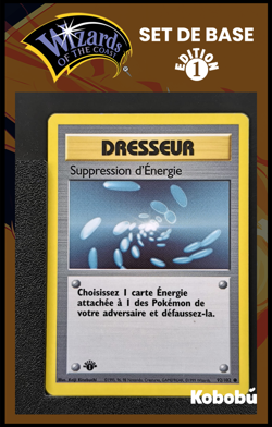Carte Pokemon Suppression d'Energie 92/102 Edition 1 Ed 1 Set De Base Wizards FR - Image 1