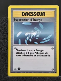 Carte Pokemon Suppression d'Energie 92/102 Edition 1 Ed 1 Set De Base Wizards FR - Image 2