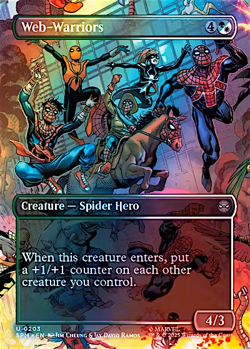 Web-Warriors (Borderless Foil) Uncommon MTG Spider-Man - Image 1