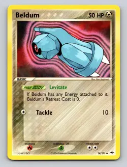 Beldum 28/101 Uncommon Hidden Legends Pokemon LP - Image 1
