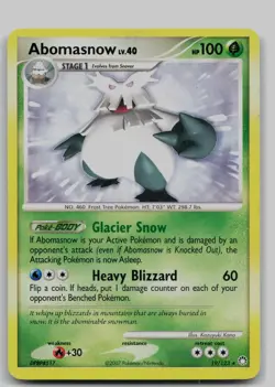 Abomasnow 19/123 Rare Mysterious Treasures Pokemon Lightly Played - Image 1