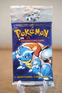 21.56g Pokemon Base Set Booster Pack Unlimited Blastoise WOTC TCG Sealed - Image 2