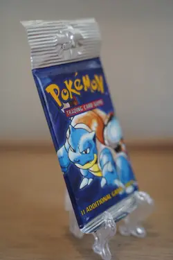 21.56g Pokemon Base Set Booster Pack Unlimited Blastoise WOTC TCG Sealed - Image 5