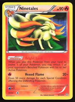Pokemon TCG - Ninetales 19/124 Dragons Exalted Holo Rare LP - Image 1