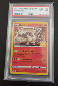 Pokemon 2021 Celebrations Reshiram 002/025 PSA 10 - Image 1