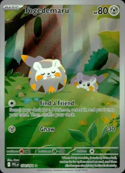 Togedemaru 104/094 Illustration Rare Phantasmal Flames Pokemon Holo NM - Image 1
