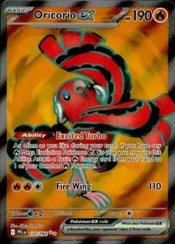 Oricorio ex 110/094 Ultra Rare Phantasmal Flames Pokemon Holo NM - Image 1