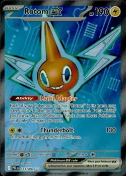 Rotom ex 111/094 Ultra Rare Phantasmal Flames Pokemon Holo NM - Image 1