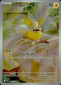 Yamper 099/094 Illustration Rare Phantasmal Flames Pokemon Holo NM - Image 1