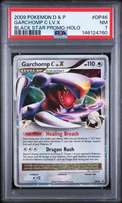 2009 POKEMON DIAMOND & PEARL BLACK STAR PROMO HOLO #DP46 GARCHOMP C LV.X PSA 7 - Image 1