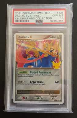 Pokemon 2021 Celebrations Zachian X Promo. SWSH135 PSA 10 - Image 1