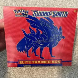 Pokemon TCG Sword & Shield Elite Trainer Box with Zacian, New and Sealed - Image 1