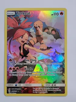 Torkoal 237/236 SM Cosmic Eclipse Holo Secret Rare Full Art - Image 1