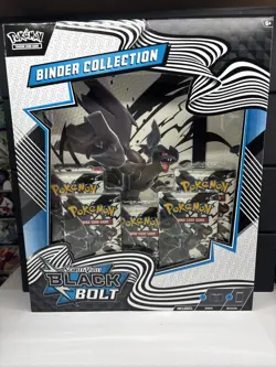 Pokemon Black Bolt Binder Collection SV: Black Bolt Factory Sealed NEW 5 Packs + - Image 1