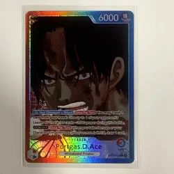One Piece- Portgas D. Ace Alt Art Leader OP13-002 L English Carrying on His Will - Image 1