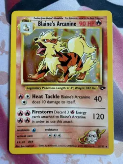 Blaine's Arcanine 1/132 - Holo Rare - Gym Challenge - Pokemon Card TCG WOTC - Image 1