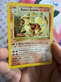 Blaine's Arcanine 1/132 - Holo Rare - Gym Challenge - Pokemon Card TCG WOTC - Image 2