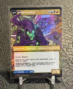 MTG Marvel Spider-Man “Norman Osborne/Green Goblin” M 0220 Borderless Foil NM - Image 1
