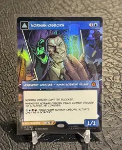MTG Marvel Spider-Man “Norman Osborne/Green Goblin” M 0220 Borderless Foil NM - Image 2