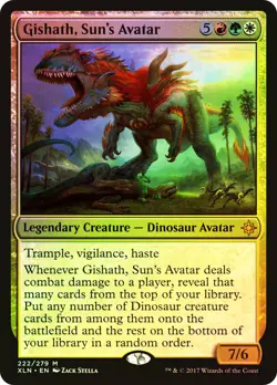 MTG FOIL Gishath, Sun's Avatar - Ixalan #222 - Image 1