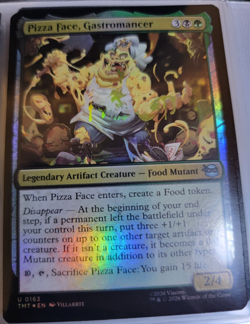 Holo Foil Pizza Face, Gastromancer # 163 TMNT TMT MTG Cards Magic The Gathering - Image 1