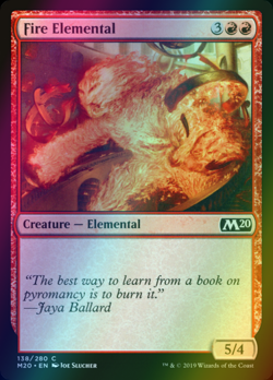 x1 FOIL Fire Elemental MTG 138/280 M20 M/NM 1x - Image 1