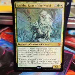 Arahbo, Roar of the World 035/309 Commander 2017 Mythic Foil English MTG - Image 1