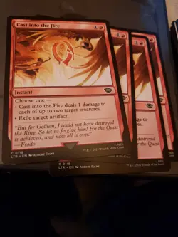 MTG LORD OF THE RINGS CAST INTO THE FIRE X4 PLAYSET - Image 1