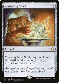 MTG - Sculpting Steel - Commander 2021 - X1 - (NM) - - Image 1