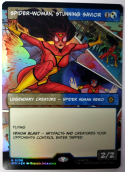 MTG Marvel Spider-Man - Spider-Woman, Stunning Savior - FOIL Borderless 0230 NM - Image 1