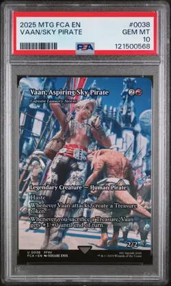2025 MTG FINAL FANTASY THROUGH THE AGES #0038 VAAN, ASPIRING SKY PIRATE PSA 10 - Image 1