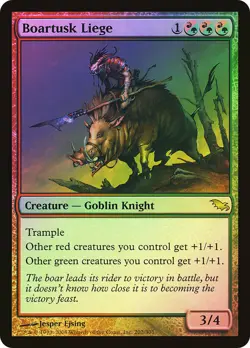 MTG FOIL Boartusk Liege - Shadowmoor #202 - Image 1