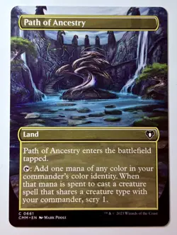 Mtg Magic: Path Of Ancestry | Commander Masters 0661 non Foil Borderless - Image 1