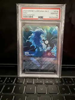 2023 DISNEY LORCANA RISE OF THE FLOODBORN #214/204 SISU ENCHANTED PSA 10 - Image 1