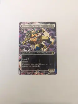 Leonardo, Cutting Edge (Borderless) Teenage Mutant Ninja Turtles Regular NM MTG - Image 1