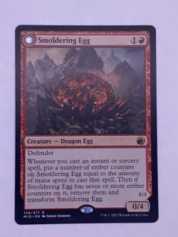 MTG Smoldering Egg Innistrad: Midnight Hunt Regular Token Included - Image 1