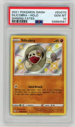Pokemon Card Silicobra SV070/SV122 Holo Shining Fates PSA 10 GEM MINT - Image 1