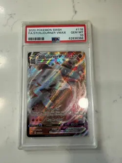 PSA 10 GEM MINT Stonjourner VMAX 116/202 SWSH Base FULL ART Pokemon Card - Image 1